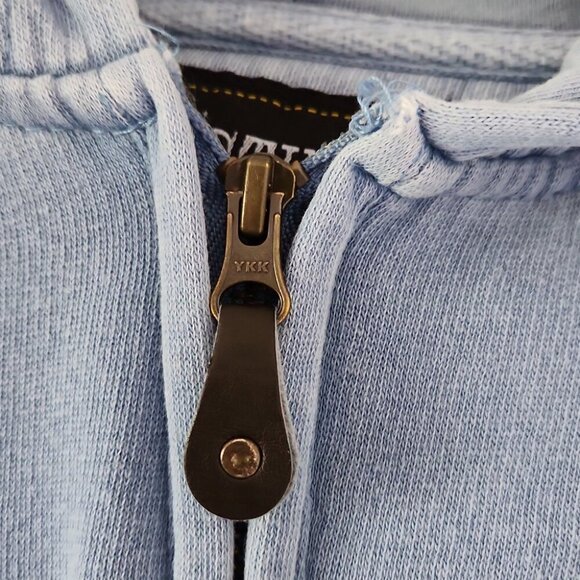 NANTUCKET | Quarter Zip Hoodie Sweatshirt Embroidered Blue mens Sz M - Picture 5 of 7